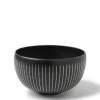 Black Cosmos Horsetails Bowl 6-1/4"