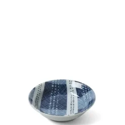 Blue Textile Stitching Sauce Dish
