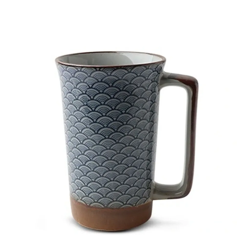 Blue Vintage Waves 10 Oz. Mug