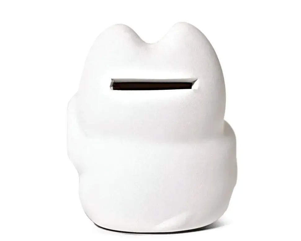 Feng Shui Fortune Cat Bank - White