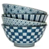 Four Pattern 6" Bowl Set