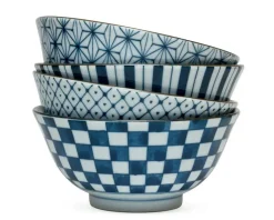 Four Pattern 6" Bowl Set