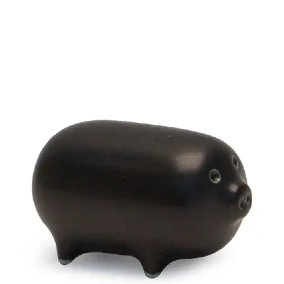 Mori Pig Figurine - Black At Miya