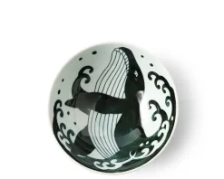 Rice Bowl Blue Whale Waves (Xl) 5-3/4
