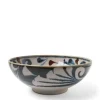 Rustic Blue Vines 8.5" Shallow Bowl