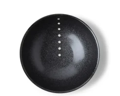 Satin Black White Dots 8-3/8