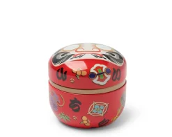 Tea Canister Red Daruma 