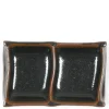 Tenmoku 6" X 3.5" Double Sauce Dish