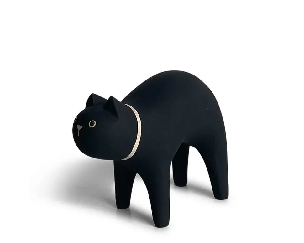 T-Lab Wooden Animal - Cat Black